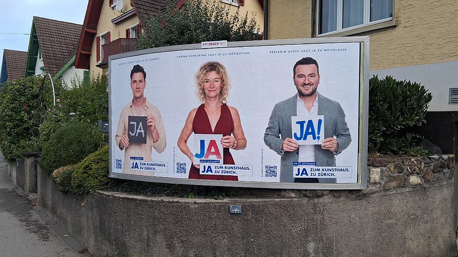 Furrerhugi: Porträtkampagne für das Kunsthaus-Ja