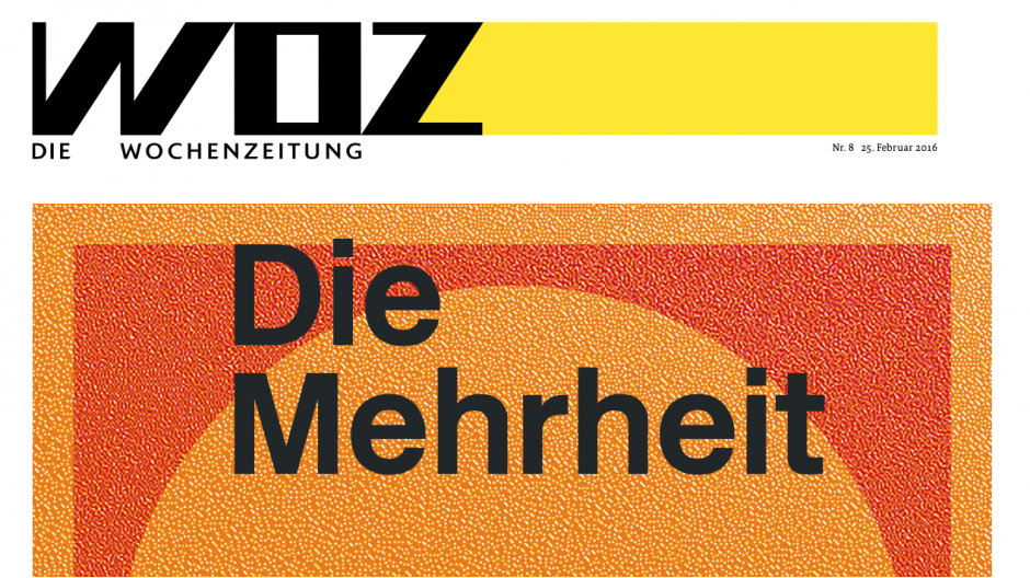 WOZ: Anti-DSI-Plakat auf der Front