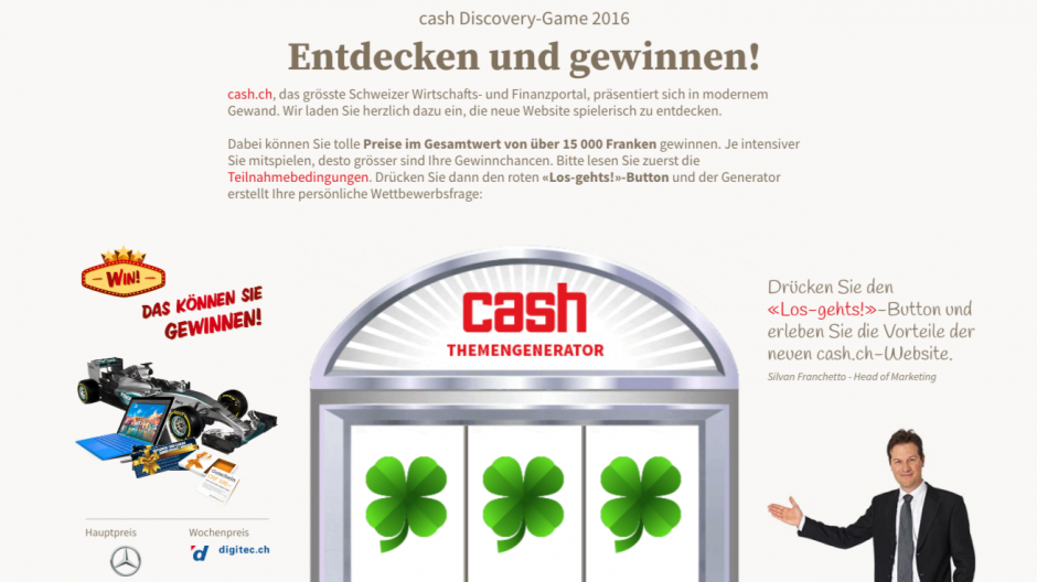 coUNDco: Cash.ch spielend entdecken