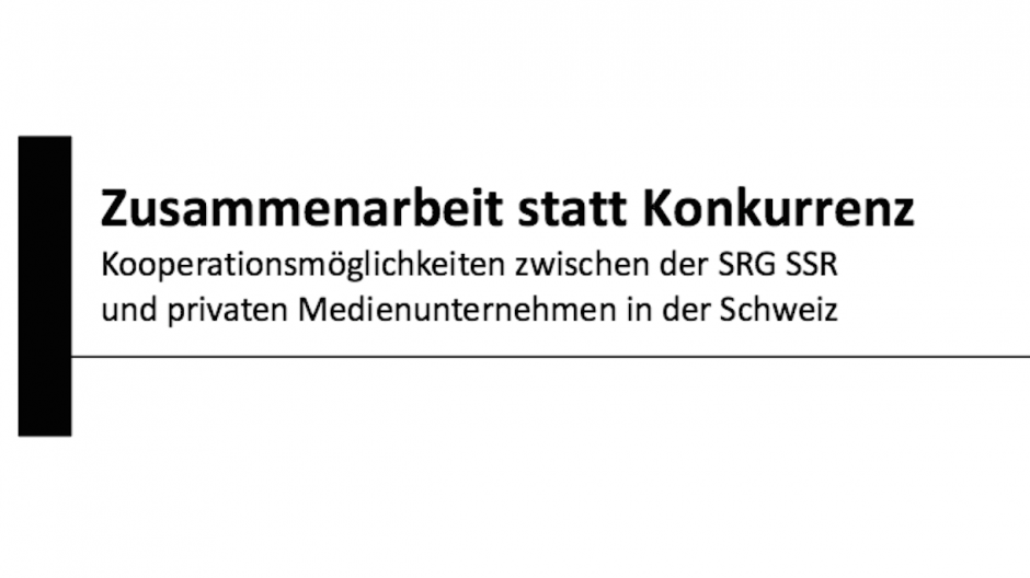 Verband Schweizer Medien: Zusammenarbeit von Privaten und SRG ist möglich