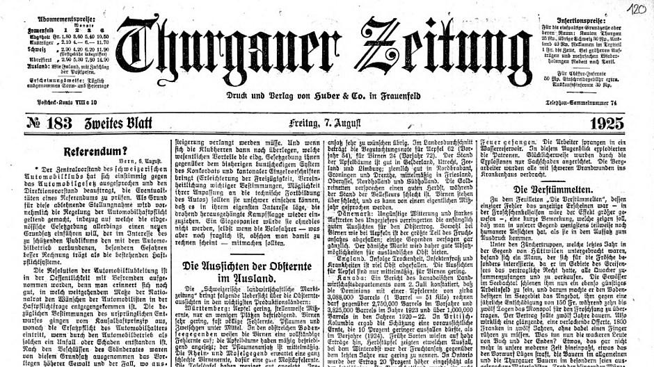 Thurgauer Zeitung: 900'000 Seiten digitalisiert