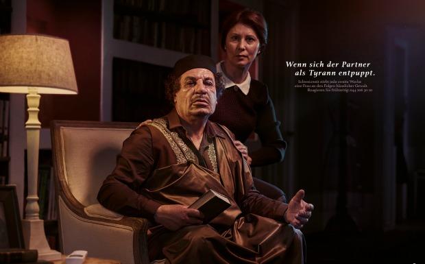Publicis: Mit Stalin, Gaddafi und Hussein gegen Gewalt an Frauen 