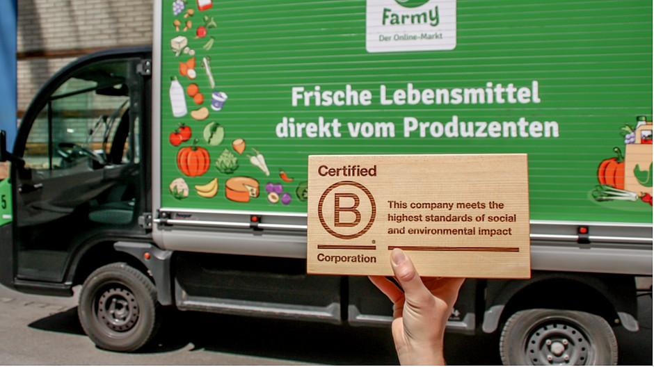Farmy: B-Corp-Auszeichnung erhalten