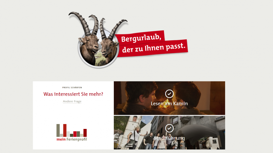 Graubünden Ferien: Mehr Raum für Individualität auf der Webseite