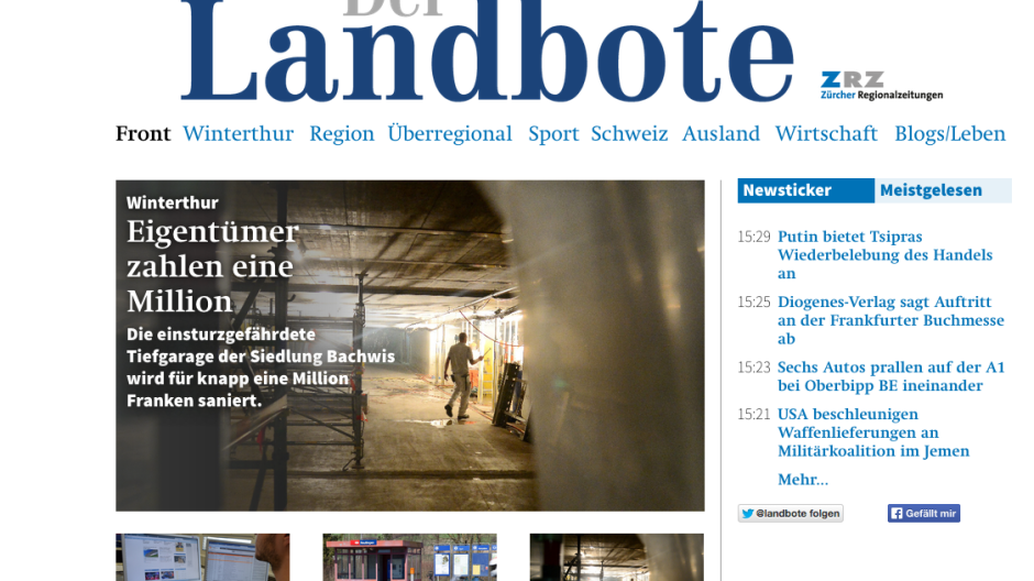 Tamedia: Neue Newsportale für Zürcher Regionalzeitungen