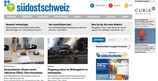 Somedia: suedostschweiz.ch präsentiert sich neu
