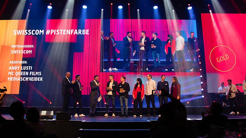 Goldbach Crossmedia Award: Gold für #pistenfarbe von Swisscom