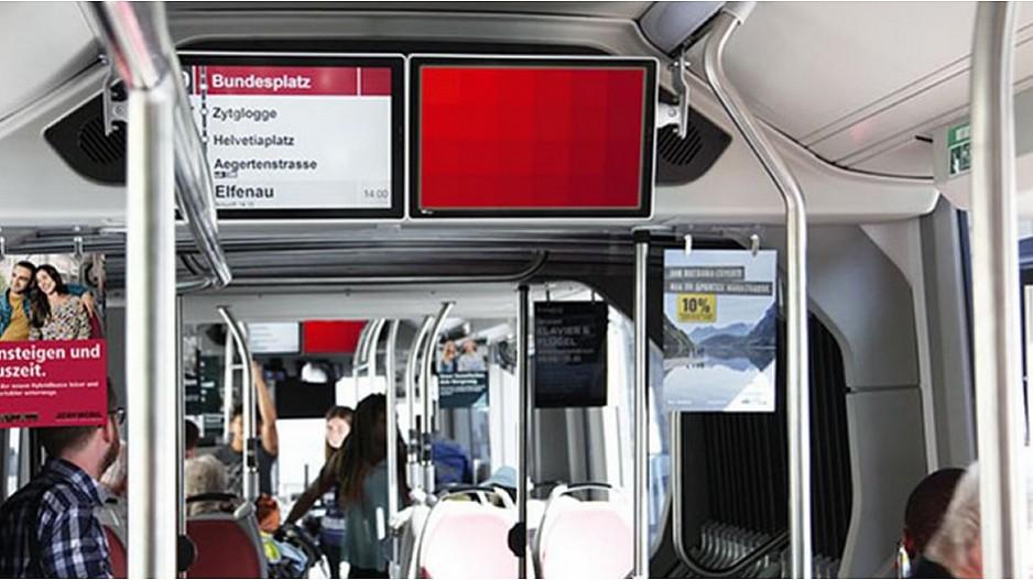 APG|SGA Traffic: Einführung TrafficMediaScreen in Bernmobil-Bussen