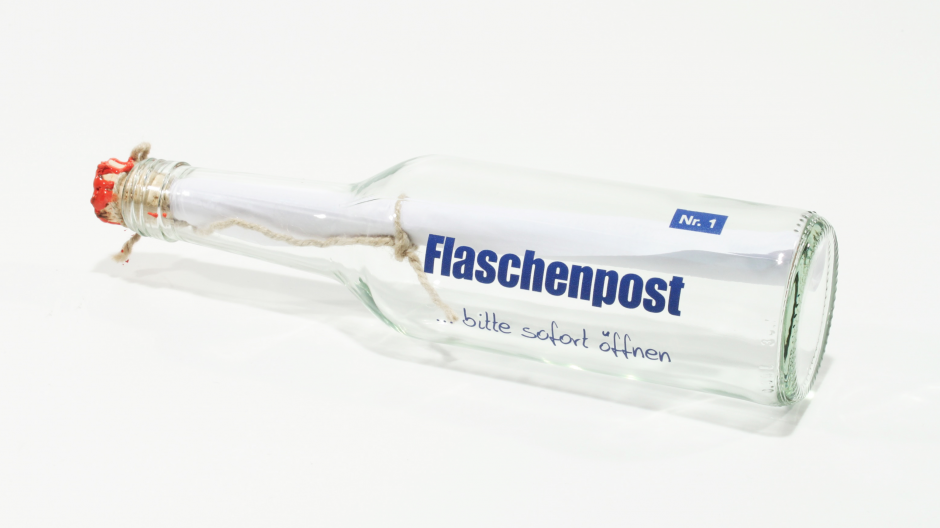 Von Engsberg: Eine Flaschenpost aus der Druckerei