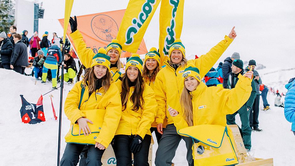 Ricola: Fanblock am Lauberhorn