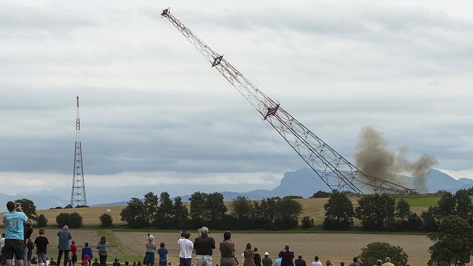 Sottens: Radio-Antenne des Landessenders gesprengt