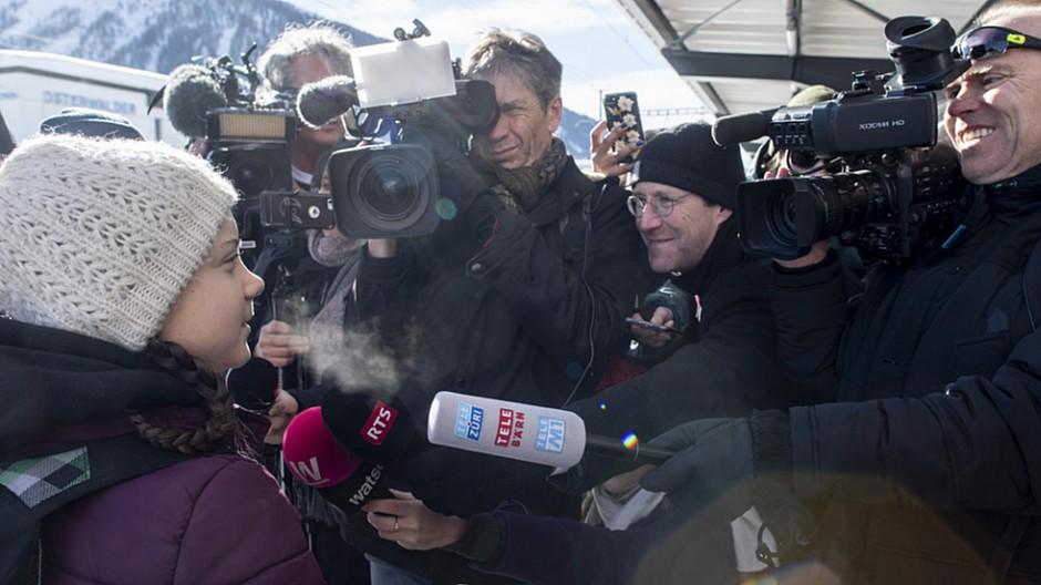 WEF: Riesiges Medieninteresse an 16-Jähriger