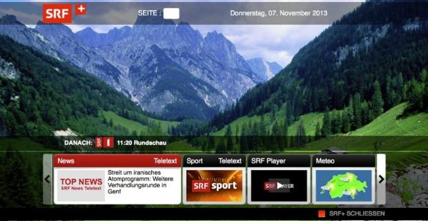 SRF: SmartTV-Angebot SRF+ startet im Dezember